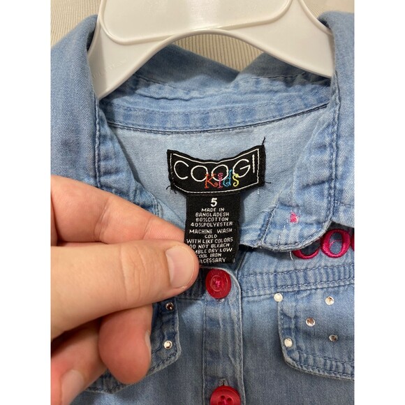 Coogi Girl's Jumper Blue and Black One-Piece Feathers Kids Size 5 - Picture 7 of 7